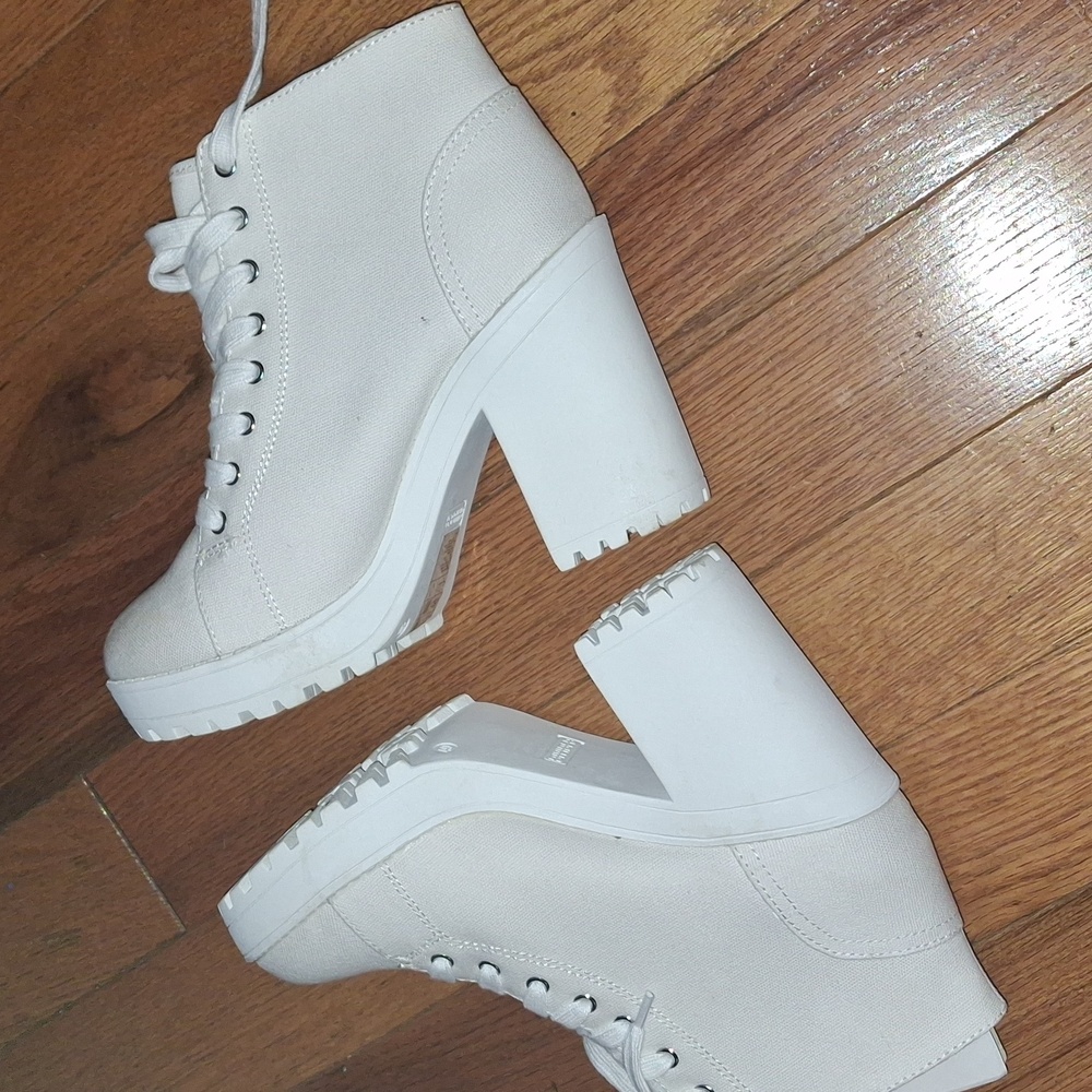 H&M White Women's High-Top Sneakers - Picture 7 of 9